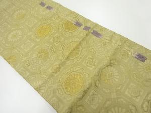 アンティーク　花蜀江文に組紐模様刺繍丸帯（材料）